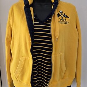 Ralph Lauren Yellow and Navy Hoodie